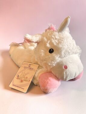 Warmies White & Pink Unicorn Plush Weighted Heat Plush